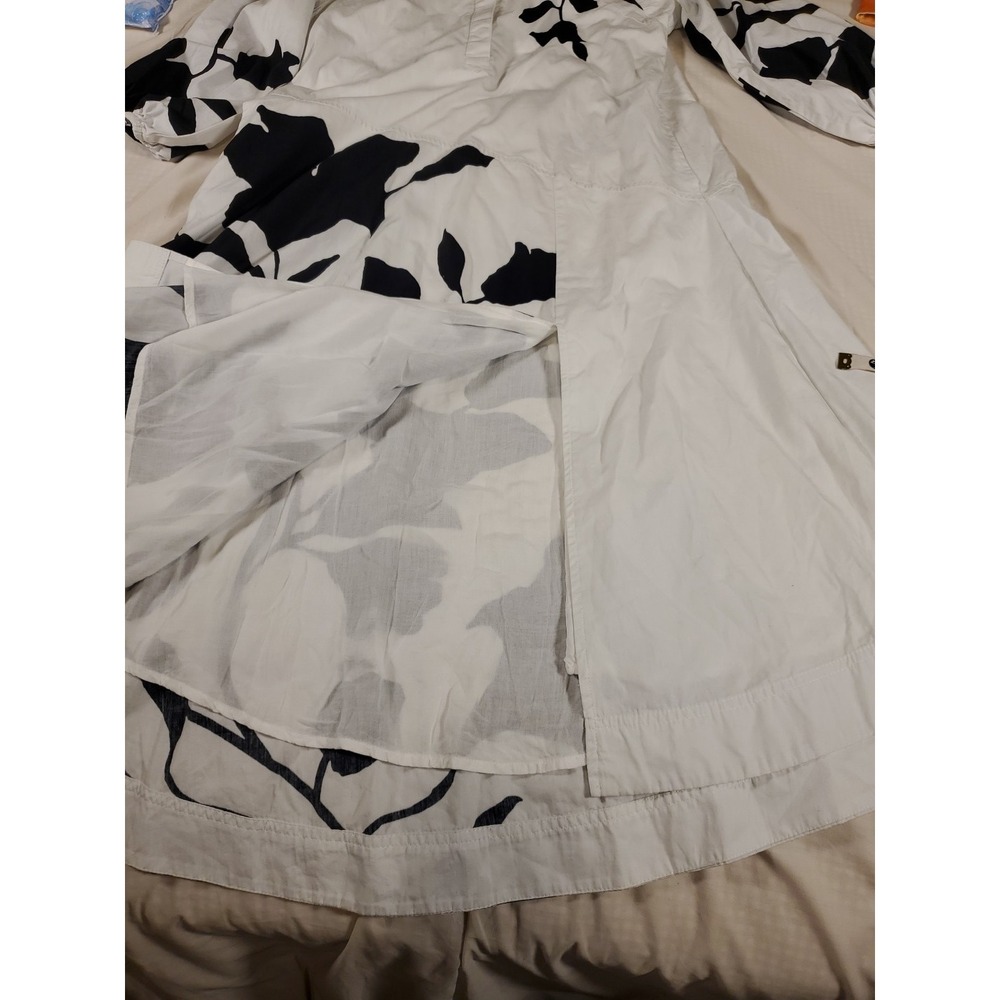 Anthropologie J.Faulkner Maeve Black  White Shirt Dress Oversize XS Artistic - Picture 12 of 15